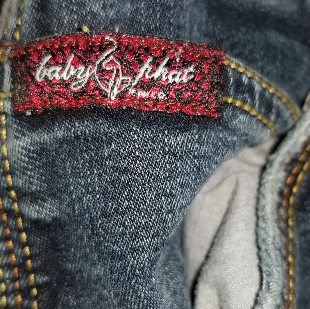 Baby Phat Carpenter Jeans Stretchy Flare Leg Size 7 - Picture 2 of 11